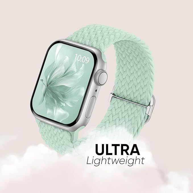 6 Pack Braided Stretchy Bands Compatible with Apple Watch Band 38mm 40mm 41mm 42mm 44mm 45mm 46mm 49mm Women Men, Adjustable Nylon Solo Loop Elastic Straps for iWatch Series 11 10 9 8 7 6 5 4 SE Ultra - Image 4