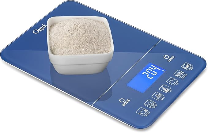 Ozeri Touch III Digital Kitchen Scale with Calorie Counter, 22 lbs (10 kg), Classic Blue - Image 5