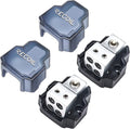 RECOIL SDB14P 4-Way Mini Power Distribution Block, 1 X 4/8 Gauge in / 4 X 8/10 Gauge Out Power Distribution Ground Distributor Block for Car Audio Amplifier Splitter, 2 Pack by Recoil