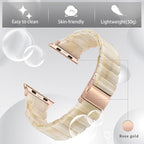 V-MORO Resin Band Compatible with Apple Watch Series 7/8/9/10 46mm/45mm/44mm/42mm Fashion Strap for iWatch Series 6/5/4/3/2/1/SE/SE 2 Lightweight Bracelet Wristband Women(Classic Creamy) - Image 4