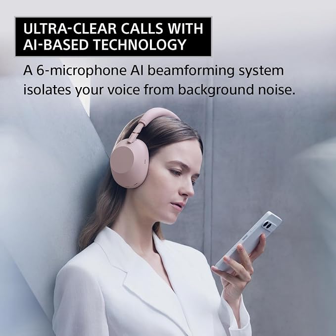 Sony WH-1000XM6 The Best Noise Canceling Wireless Headphones, HD NC Processor QN3, 12 Microphones, Adaptive NC Optimizer, Mastered by Engineers, Studio-Quality, 30-Hour Battery, Midnight Blue - Image 5