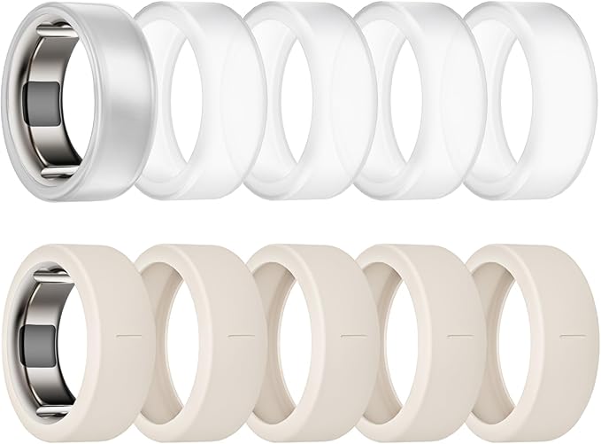 Ring Cover for Oura Ring Gen 4/ Gen 3, Anti-Scratch Elastic Silicone Oura Ring Case Protector for Men Women Working Out Gym (10Collors-6, M (11/12/13/14/15)) by sylacor