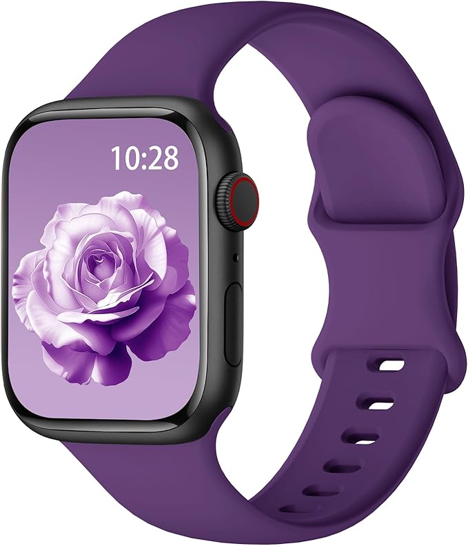 Sport Silicone Band Compatible with Apple Watch Bands 40mm 38mm 41mm 44mm 45mm 46mm 42mm 49mm for Women Men, Soft Wristband Water-proof Strap for iWatch Bands Series 11 10 9 8 7 6 5 4 3 2 1 Ultra SE by HEARTBOOM