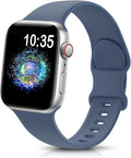 TreasureMax Sport Band Compatible with Apple Watch Bands Women 41mm 40mm 38mm 42mm 44mm 46mm 45mm 49mm, Soft Silicone Waterproof Strap for iWatch Series 11 10 9 SE&SE2 Ultra 8 7 6 5 4 3 Men Denim by TreasureMaxWatchBands