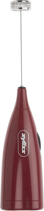 Zyliss Handheld Electric Milk Frother Wand - Versatile Drink Mixer - Frother for Coffee, Cappuccinos, Lattes or Shakes for Perfect Foam, Hot or Cold - Red by Zyliss
