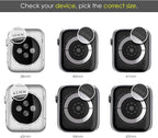 KADES Compatible with Apple Watch Series 9 8 7 with Built-in Tempered Glass Screen Protector Bling Crystal Diamond Rhinestone Full Protective Bumper Cover for Women (41mm,Iridescent) - Image 2