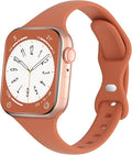 Sport Slim Silicone Bands Compatible for Apple Watch Band 38mm 42mm 40mm 44mm 41mm 45mm 46mm 49mm, Thin Narrow Replacement Strap Wristband for iWatch Series 11/10/9/8/7/SE/6/5/4/3/2/1/Ultra Women Men by DYKEISS