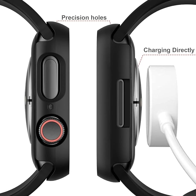 Cuteey 6 Pack Case for Apple Watch SE 3 (2025) SE 2 Series 6 5 4 44mm with Built-in Tempered Glass Screen Protector, Overall Full Protective Bumper PC Cover for iwatch 44mm Accessories - Image 4