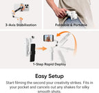 Insta360 Flow 2 Pro White - Industry-First AI Phone Gimbal with Apple DockKit, Pioneering 360º Pan Tracking, Free Tilt, Built-in Tripod/Selfie Stick, Portable Vlog/Travel Stabilizer - Image 7
