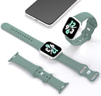 Sport Band Compatible with Apple Watch 38mm 40mm 41mm 42mm 44mm 45mm 46mm 49mm, Replacement Soft Silicone Strap Wristbands for iWatch Series 11/10/9/8/7/6/5/4/3/2/1 Ultra SE Women Men, Cactus - Image 2