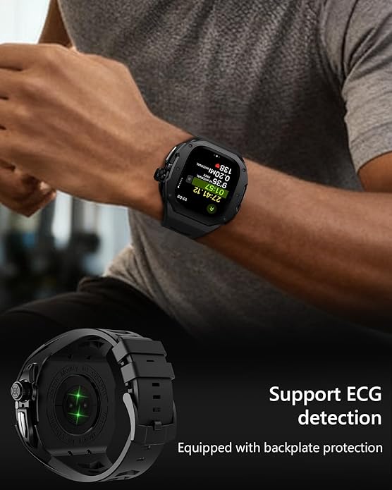 Rugged Bumper band with Case For apple watch ultra 3 2 1 49MM（1-second quick installation） - Shockproof & Scratch Resistant Compatible with iWatch Ultra 3/2/1 Men Gifts - Image 7
