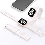 Sport Band Compatible with Apple Watch 38mm 40mm 41mm 42mm 44mm 45mm 46mm 49mm, Replacement Soft Silicone Strap Wristbands for iWatch Series 11/10/9/8/7/6/5/4/3/2/1 Ultra SE Women Men, Light Blush - Image 2