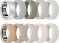 10 Pack Ring Cover Compatible with Oura Ring Gen 4/Ceramic, Oura Ring Gen 3, Anti-Scratch Elastic Silicone Oura Ring Protector Case for Men Women Working Out Gym (10Collors-4, S (6/7/8/9/10)) by sylacor