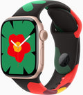 Apple Watch Series 11 [GPS + Cellular, 42mm] Rose Gold Aluminum Case with Black Unity - Unity Bloom Sport Band, S/M (Renewed) by Amazon+Renewed
