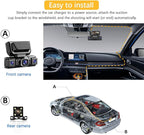 360° Car Dvr WiFi 4channels Dash Cam Video Recorder, Dash Cam Front and Rear, 1080p*4 Fhd Car Camera, App Control (Four Cameras + 64GB Card, with Parking Monitoring) - Image 7