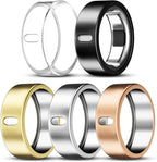 ZOOROO 5 Pack Cover Compatible with Oura Ring Gen 4/Oura Ring Gen 3/3 Horizon, Support Charging with Cover on, Anti-Scratch TPU Protector for Women Men (Clear+Silver+Black+Gold+Rosegold, Size 8) by ZOOROO