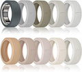 Silicone Ring Cover Compatible with Oura Ring Protector, Elastic Case for Oura Ring Gen 4/3 Working Out - Patent Protected (Neutral Nest-10P, S for 678910) by BandSmith