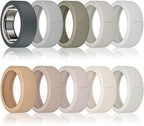 Silicone Ring Cover Compatible with Oura Ring Protector, Elastic Case for Oura Ring Gen 4/3 Working Out - Patent Protected (Neutral Nest-10P, S for 678910) by BandSmith