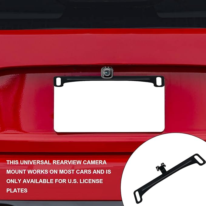 Universal Car Rear View License Plate Bracket - Mirror Mounted Rearview Camera Kit - Reverse Camera Installation Holder - Image 6