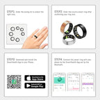 Smart Ring for Women Men, Health Tracker with Heart Rate/Blood Oxygen/Blood Pressure/Sleep Monitoring/Step Counting, IP68 Waterproof Fitness Ring - Image 9