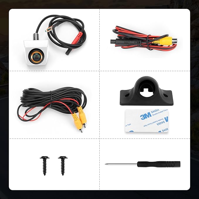 AHD 1080P Backup Camera - 170° Adjustable Fisheye Lens, Front/Side/Rear View Camera for Car, SUV, RV, Trailer, Camper, Van, Pickup Truck (White) - Image 7