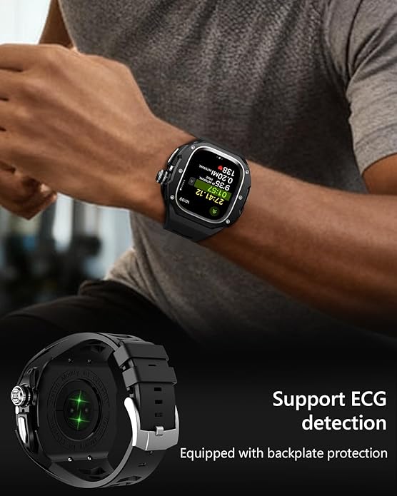 Rugged Bumper band with Case For apple watch ultra 3 2 1 49MM（1-second quick installation） - Shockproof & Scratch Resistant Compatible with iWatch Ultra 3/2/1 Men Gifts - Image 7
