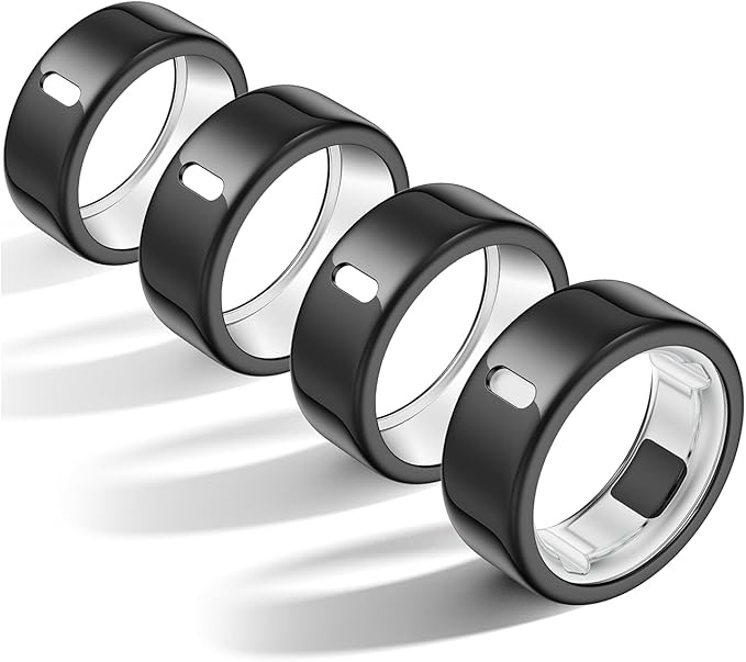 4 Pack Cover Compatible with Oura Ring Gen 4/Oura Ring Gen 3 Horizon/3 Heritage, Charging Derectly, Anti-Scratch TPU Protector for Women Men Working Out Gym-Size 6 by Polyjoy