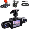 Full View Car Dashcam System, 360° 4 Channel Panoramic Recording Dash Cam,1080P HD/Night Vision/G-Sensor/Loop Recording/4 Cameras/Collision Induction/Mobile Monitoring (No Memory Card) by Unknown