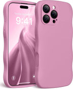 Magnetic for iPhone 16 Pro Case, [Full Camera Protection][Compatible with MagSafe] Cute Wave Frame Silicone Shockproof Protective Phone Case for iPhone 16 Pro 6.3", Blackcurrant by SUYDANBOX