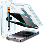 Spigen Tempered Glass Screen Protector [GlasTR EZ FIT - Privacy] Designed for iPhone 14 Pro [Case Friendly] - 2 Pack - Image 8