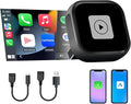 Mini 2-in-1 Wireless CarPlay & Android Auto Adapter for iOS 10+ & Android 11+, Plug & Play Dongle for USB/Type-C Port Converts Wired to Wireless, Fast Auto-Connect/Low Latency/Compact Design by Pyniro