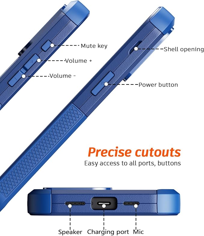 Diverbox for iPhone 15 pro max case - [Compatible with MagSafe] [with Screen Protector ] [Shockproof] [Dropproof] Heavy Duty Protection Phone Case for iPhone 15 pro max (Blue) - Image 8
