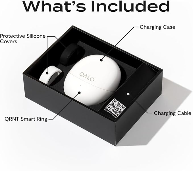 QALO QRNT Smart Ring – Snug Fit – Size Up – Water-Resistant Titanium Fitness Tracker, Tracking for Sleep, Steps, HRV, SpO2 – No Subscription, iOS Android App – Includes 2 Silicone Covers (Silver, 09) - Image 5