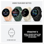Garmin vivoactive 6 (Metallic Jasper Green) Fitness GPS Smartwatch Bundle - AMOLED Health Watch, 11-Day Battery Life, Body Battery, Music Storage with PlayBetter Screen Protectors & Portable Charger - Image 8