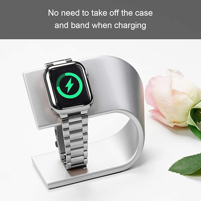 iiteeology Compatible with Apple Watch Bands 41mm Series 9 8 7, Upgraded Stainless Steel Band with iWatch Screen Protector Case for Women Silver/Silver - Image 5