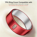 3 Pack Ring Cover Compatible with Oura Ring Gen 4/Oura Ring Gen 3 Horizon/Heritage-Size 7,Support Charging with Cover on,Anti-Scratch Ultra-Thin TPU Ring Protector for Men Women,Rosegold+Pink+Red - Image 2