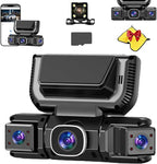 360° Car DVR WiFi 4Channels Dash Cam Video Recorder, 1080p FHD Car Camera - Dash Cam Front and Rear, Loop Recording, Night Vision, Parking Mode, 170° Wide Angle Camera (WiFi+32G Card) by Unknown
