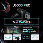 THINKWARE U3000 PRO 2CH 4K HDR Dual Dash Cam Front and Rear - 4K+2K STARVIS 2, Super Night Vision 4.0, Radar Parking Mode, Thermal Protection, 5GHz Wi-Fi and GPS - 64GB MicroSD & OBD Cable Incl - Image 2