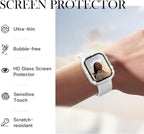 Adepoy for Apple Watch Case Series 7/8 41mm with Tempered Glass Screen Protector, Double Bling Case Crystal Diamonds Rhinestone Bumper Overall Hard PC Ultra-Thin Protective Cover for iWatch 41mm - Image 4