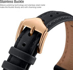 WFEAGL Compatible with Leather Apple Watch Band 41mm 40mm 38mm 42mm(series 11 10) Women, Top Grain Leather Strap Slim & Thin Replacement Wristband for iWatch Bands SE 3 2 1, Series 11 10 9 8 7 6 5 4 3 2 1 - Image 2