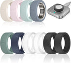 10 Pack Ring Cover Compatible with Oura Ring Gen 4/4 Ceramic/Gen 3, Ultra-Thin Anti-Scratch Silicone Ring Protector for Women Men Gym Workout, Charge Without Removal, Upgraded Inner Grip by BandRain