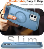 Temdan Magnetic Compatible with iPhone 11 Phone Case, [Built-in Invisible Kickstand][Compatible with MagSafe] [Military Grade Shockproof] Slim Translucent Matte Phone Case for iPhone 11 6.1" - Image 6