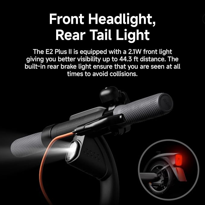 Segway Ninebot E2 Plus II/E2 Pro/E3 Pro Electric Scooter, 15.5–20 MPH, Long Range, Dual Elastomer Suspension (E3 Pro only), Foldable Adult Scooter, UL 2272 & 2271 Certified - Image 10