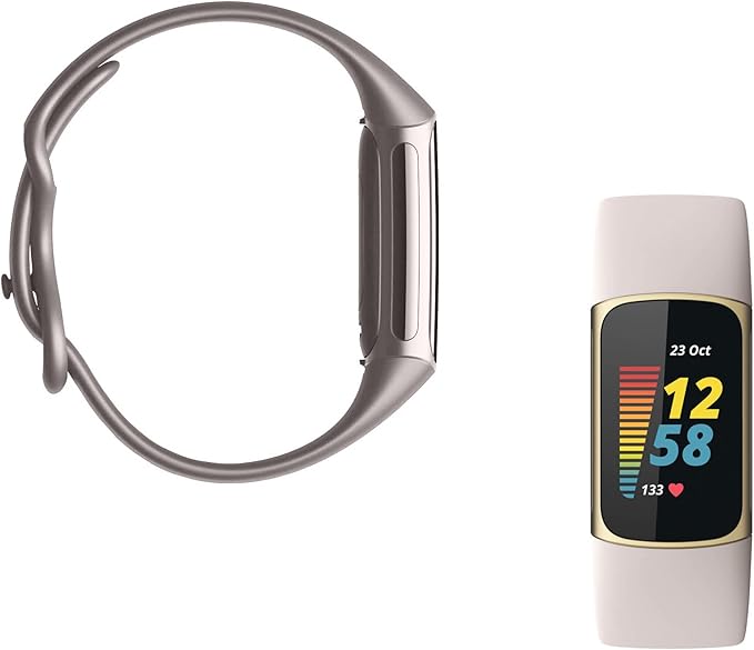Fitbit Charge 5 Advanced Fitness & Health Tracker with Built-in GPS, Stress Management Tools, Sleep Tracking, 24/7 Heart Rate and More, One Size (S &L Bands Included) (Renewed) - Image 2