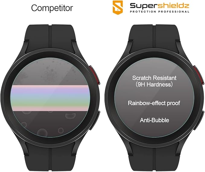 Supershieldz (2 Pack) Designed for Samsung Galaxy Watch 5 Pro (45mm) Tempered Glass Screen Protector, 0.33mm, Anti Scratch, Bubble Free - Image 2