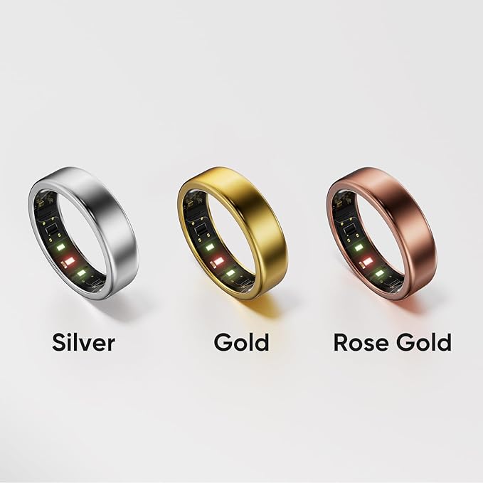 Smart Ring, Titanium Health & Fitness Tracker with Sleep, Heart Rate & SPO₂ Monitoring, Ultra-Light, 4–6 Day Battery, No Subscription, for Women & Men (Rose Gold 7) - Image 8