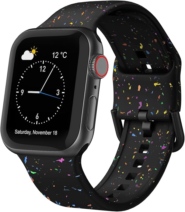Sport Band Compatible with Apple Watch Bands 49mm 46mm 45mm 44mm 42mm 41mm 40mm 38mm, Soft Silicone Replacement Strap with Classic Clasp for iWatch Series 11 10 9 8 7 6 5 4 3 2 1 SE Ultra Women Men by Recoppa