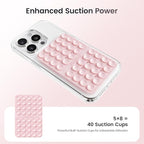 Klearlook 4Pack Silicone Suction Cup Phone Case Mount Double Sided, Sticky Phone Grip for Cell Phone, Hands-Free Phone Accessories for Selfies and Videos, Light Blue & Light Pink & Black & White - Image 3