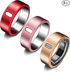 3 Pack Cover Compatible with Oura Ring Gen 4/Oura Ring Gen 3 Horizon/Heritage, Support Charging with Cover on, Anti-Scratch TPU Protector for Men Women (Size 12, Rosegold+Pink+Red) by ZOOROO