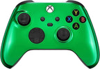 Custom Controllerzz Wireless Controller for Microsoft Xbox Series X/S & Xbox One - Custom Soft Touch Feel - Custom Xbox Series X/S Controller (X/S Green Chrome) by CustomControllerzz